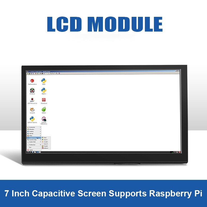 7 Inch 1024X600 LCD Screen IPS Full Viewing Angle Control Board Capacitive Screen Touch Display For Raspberry Pi
